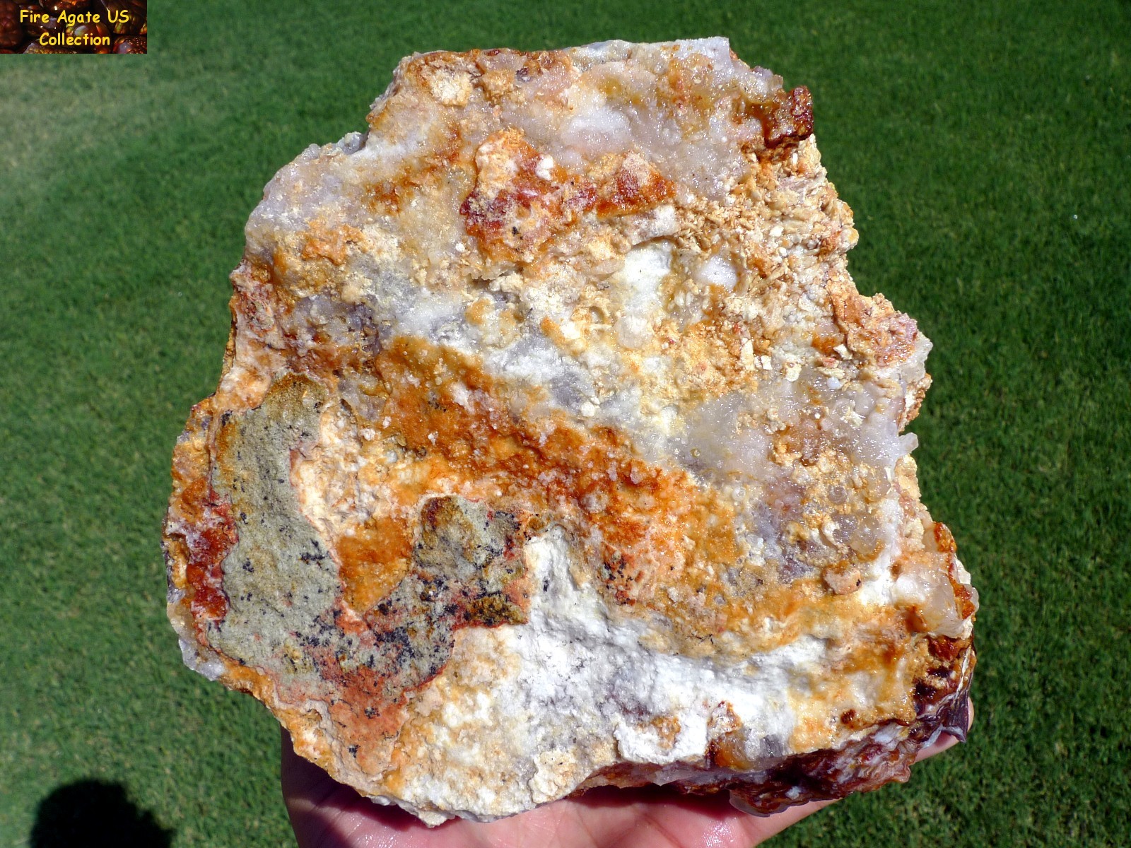 Massive 5.6 Pounds Fire Agate Rough Mineral Specimen Slaughter Mountain Arizona SLM016 Photo 11