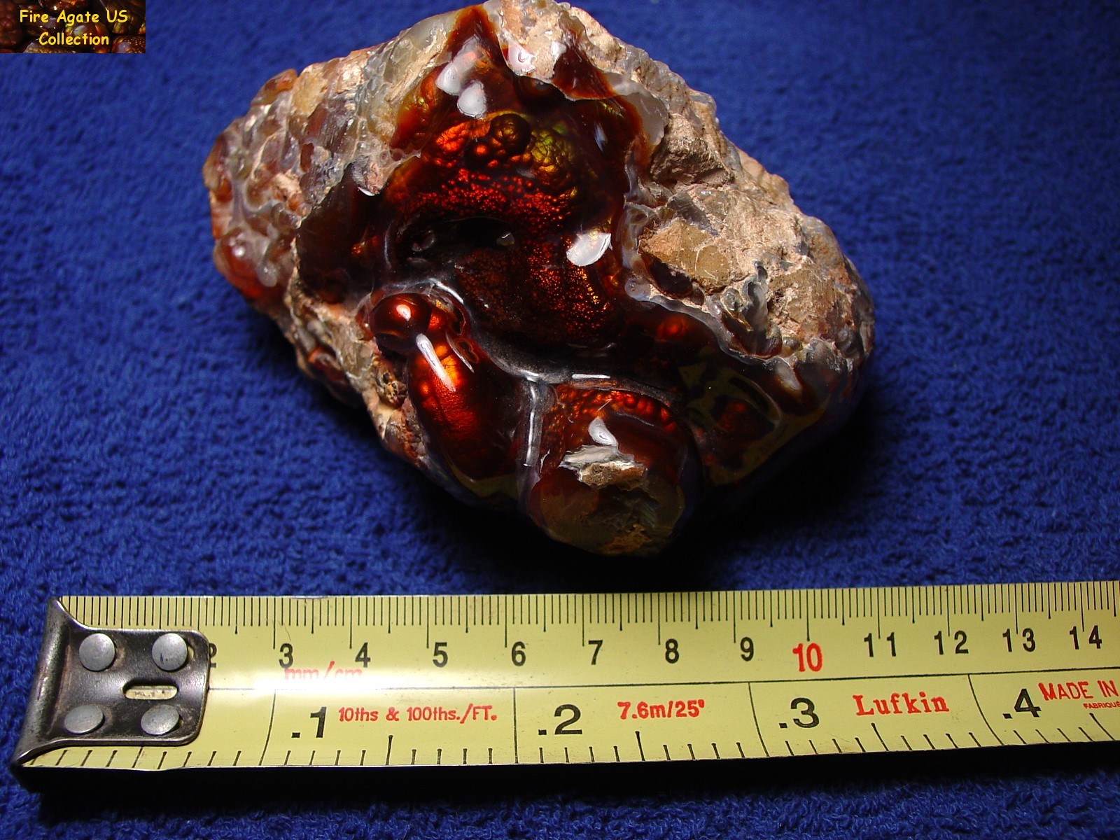 Slaughter Mountain Arizona Fire Agate Gemstone Display Mineral Specimen SLM036 Photo 12