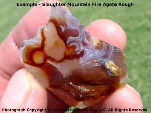 1 Pound Slaughter Mountain Fire Agate Rough Sample Stone 1