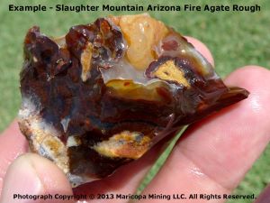 1 Pound Slaughter Mountain Fire Agate Rough Sample Stone 4